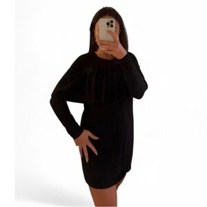 COS Black Sweater/Sweater Dress with Ruffle